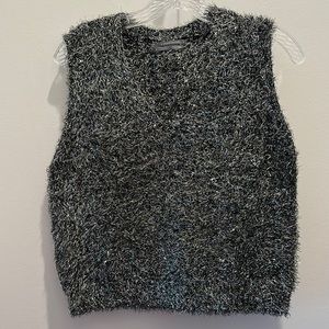 Anthropologie tinsel shimmer sleeveless sweater vest